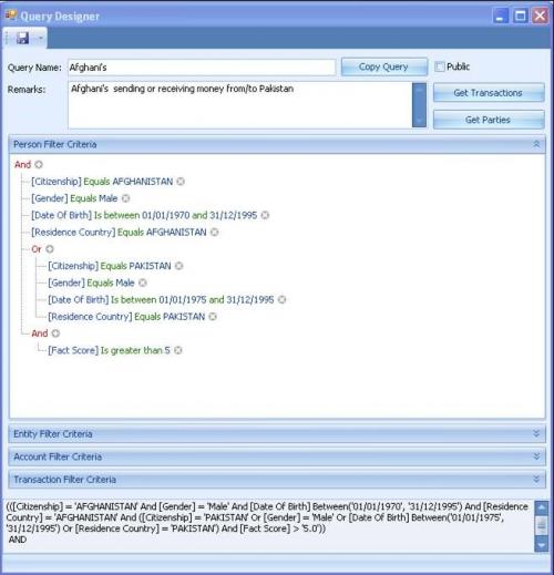 goAML profiling